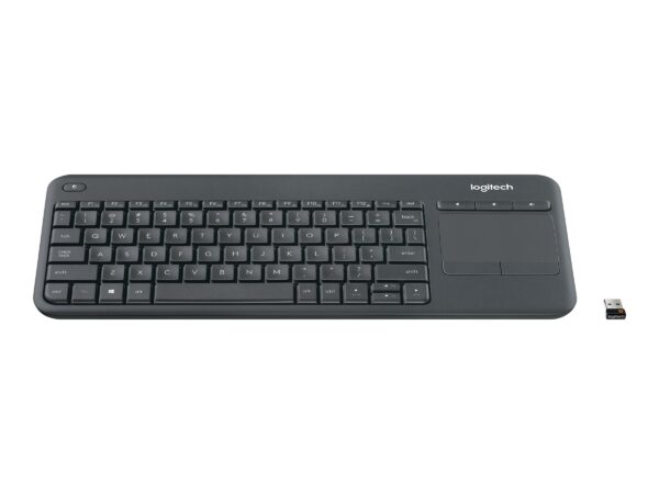 Logitech Wireless Touch Keyboard K400 Plus Tastatur Trådløs Dansk/Finsk/Norsk/Svensk EAN 5099206059382