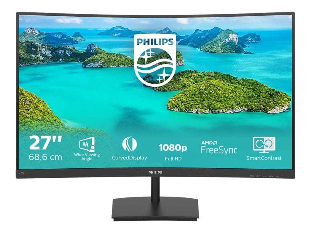 Philips 27" Skærm E-line 271E1SCA - Sort - 4 ms EAN 8712581759391
