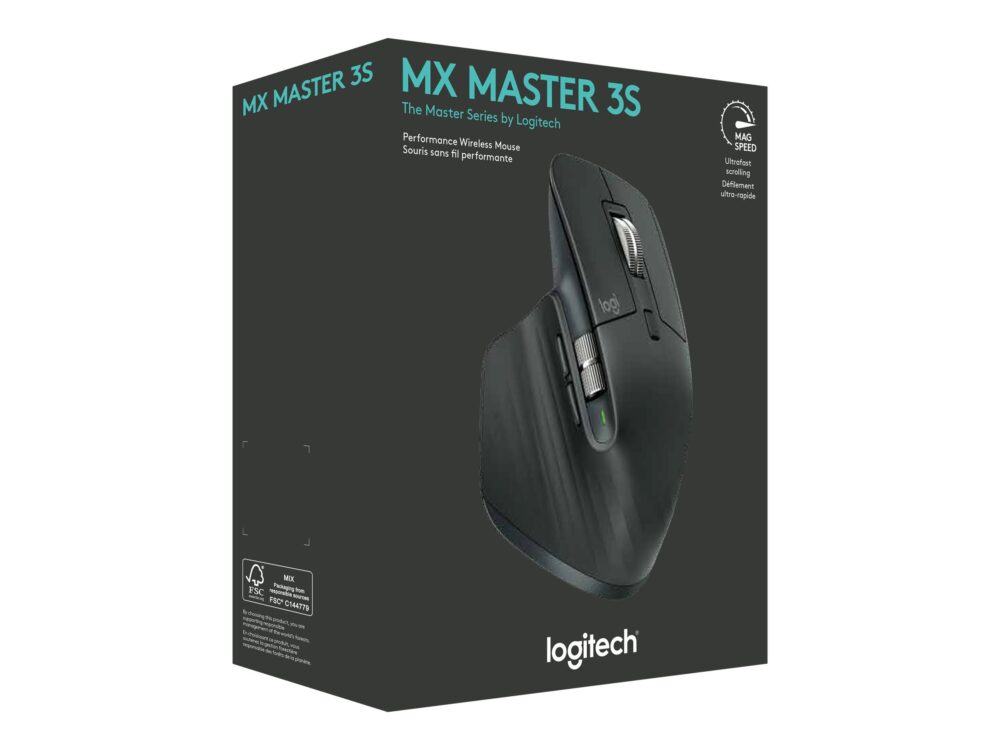 Logitech Master Series MX MASTER 3S Optisk Trådløs Sort EAN 5099206103726