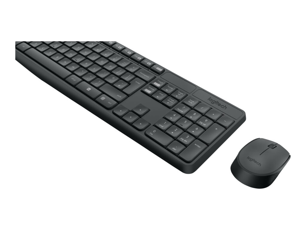 Logitech MK235 Tastatur og mus-sæt Trådløs Pan nordisk EAN 5099206063921